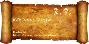 Kövesi Viola névjegykártya